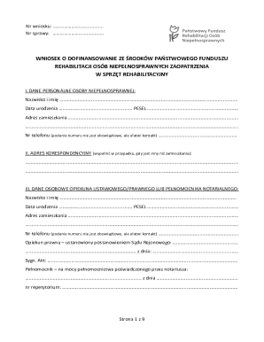 Poland Disability Rehabilitation Equipment Grant Application