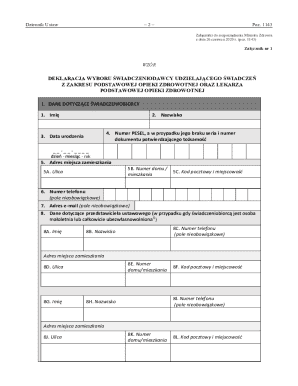 Polish Healthcare Provider Declaration Form