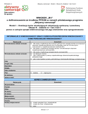 Aktywny Samorząd Grant Application