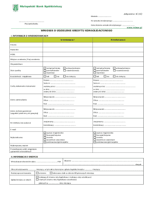 Consolidation Loan Application Form