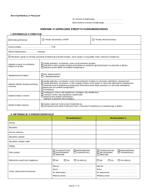 Polish Consumer Credit Application Form