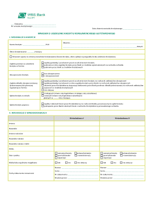 Polish Consumer Loan Application Form