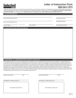 Letter of Instruction Form