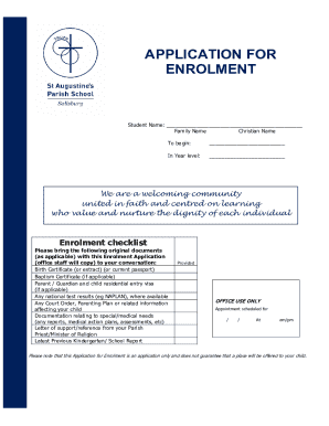 School Enrolment Application Form