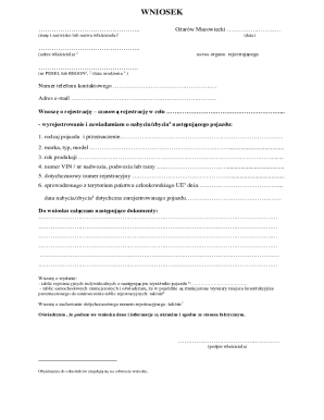Vehicle Registration Application Form