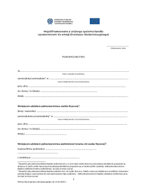 Power of Attorney for Clean Air Program