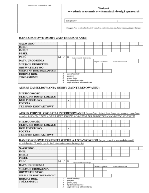 Poland Disability Benefits Application Form