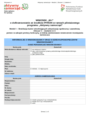 Wniosek o Dofinansowanie Protezy