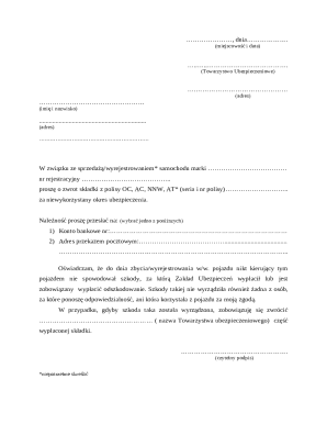 Car Insurance Refund Request Form