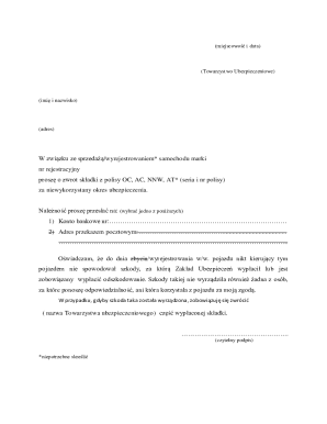 Insurance Refund Request Form