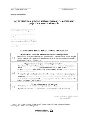 Insurance Cancellation Form