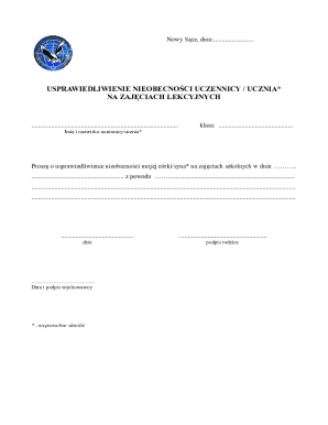 Student Absence Justification Form