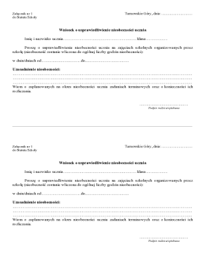 Student Absence Justification Request