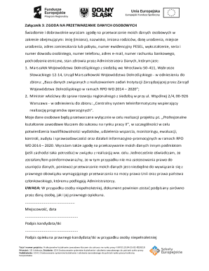Data Processing Consent Form