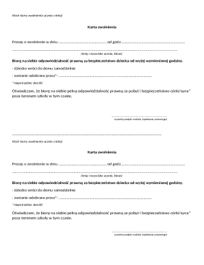 Student Excuse Note Template