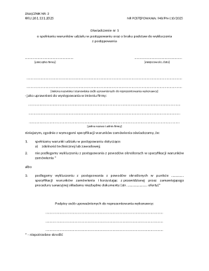 Polish Tender Participation Declaration Form