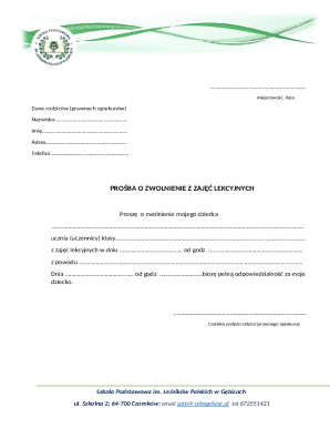 Poland Student Absence Request Form