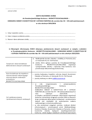 KONSTYTUCJACHALLENGE Student Registration Form