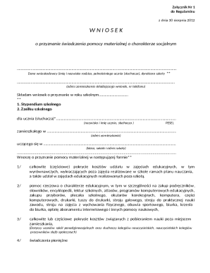 Application for Material Assistance in Poland