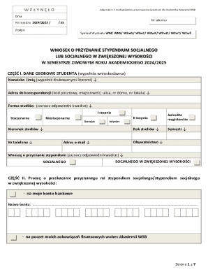 Polish Student Social Scholarship Application