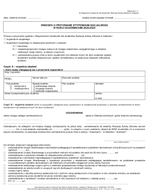 Social Scholarship Application Form