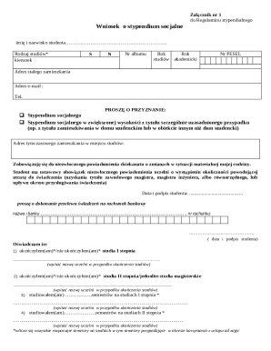Social Scholarship Application Form
