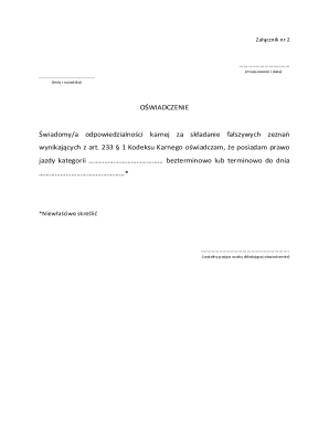 Driver's License Affidavit