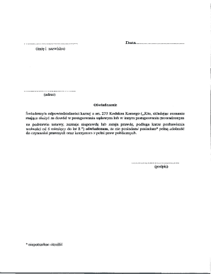 Affidavit of Legal Capacity