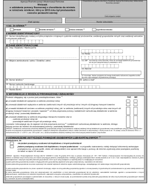 Poland Agricultural De Minimis Aid Application