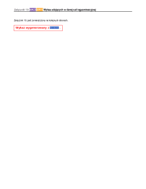 Polish Matura Exam Attendee List