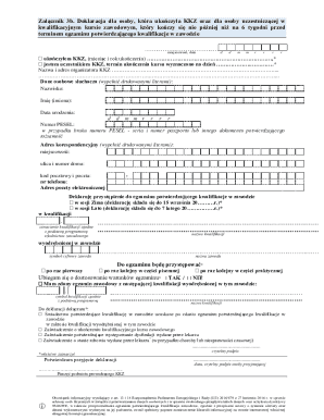 Polish Vocational Qualification Declaration Form