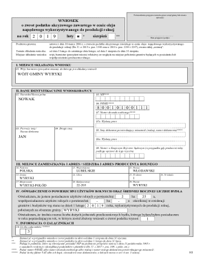 Poland Tax Refund Application for Agricultural Diesel