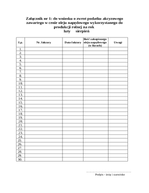 Tax Refund Application for Fuel Oil