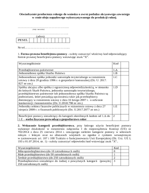 Polish Agricultural Producer Tax Refund Declaration