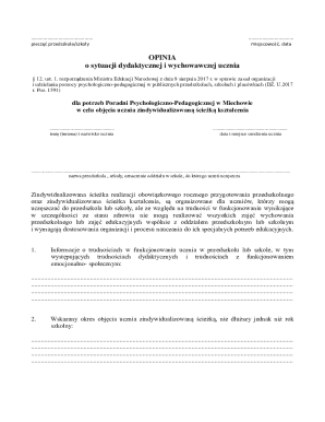 Opinion on Student's Educational and Upbringing Situation