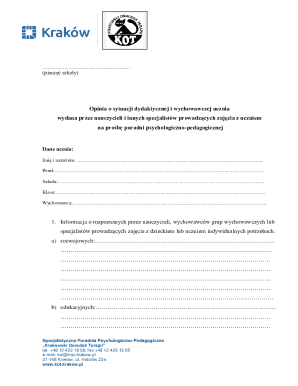 Student Educational and Developmental Opinion Form