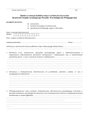 Polish Student Educational and Development Opinion Form
