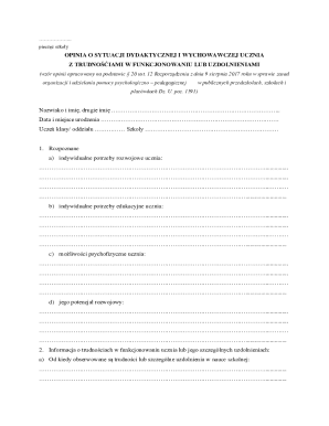 Polish Student Educational and Development Opinion Form