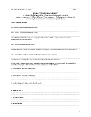 Preschool School Opinion Form