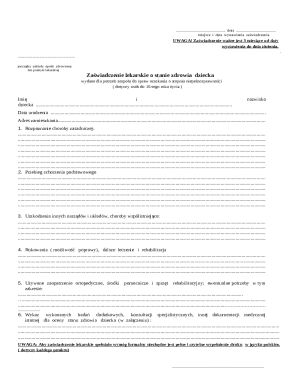 Medical Certificate for Child Disability Assessment