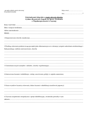 Medical Certificate for Child's Health Status