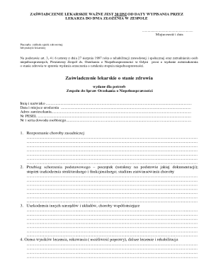 Medical Certificate for Disability Assessment