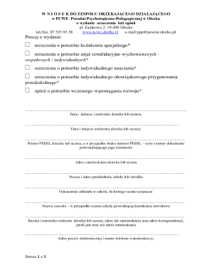 Poland Special Education Request Form