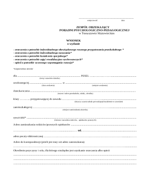 Polish Educational Orzeczenie Application