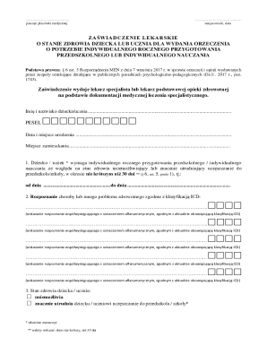 Medical Certificate for Individual Education