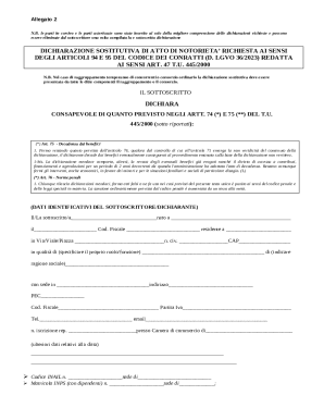 Italian Declaration of Notoriety