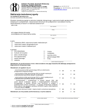 Genetic Testing Consent Form