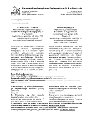 Medical Certificate for Educational Needs