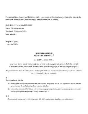 Prenatal Medical Care Certificate