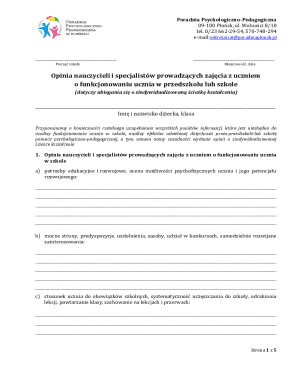 Polish Student Education Path Opinion Form